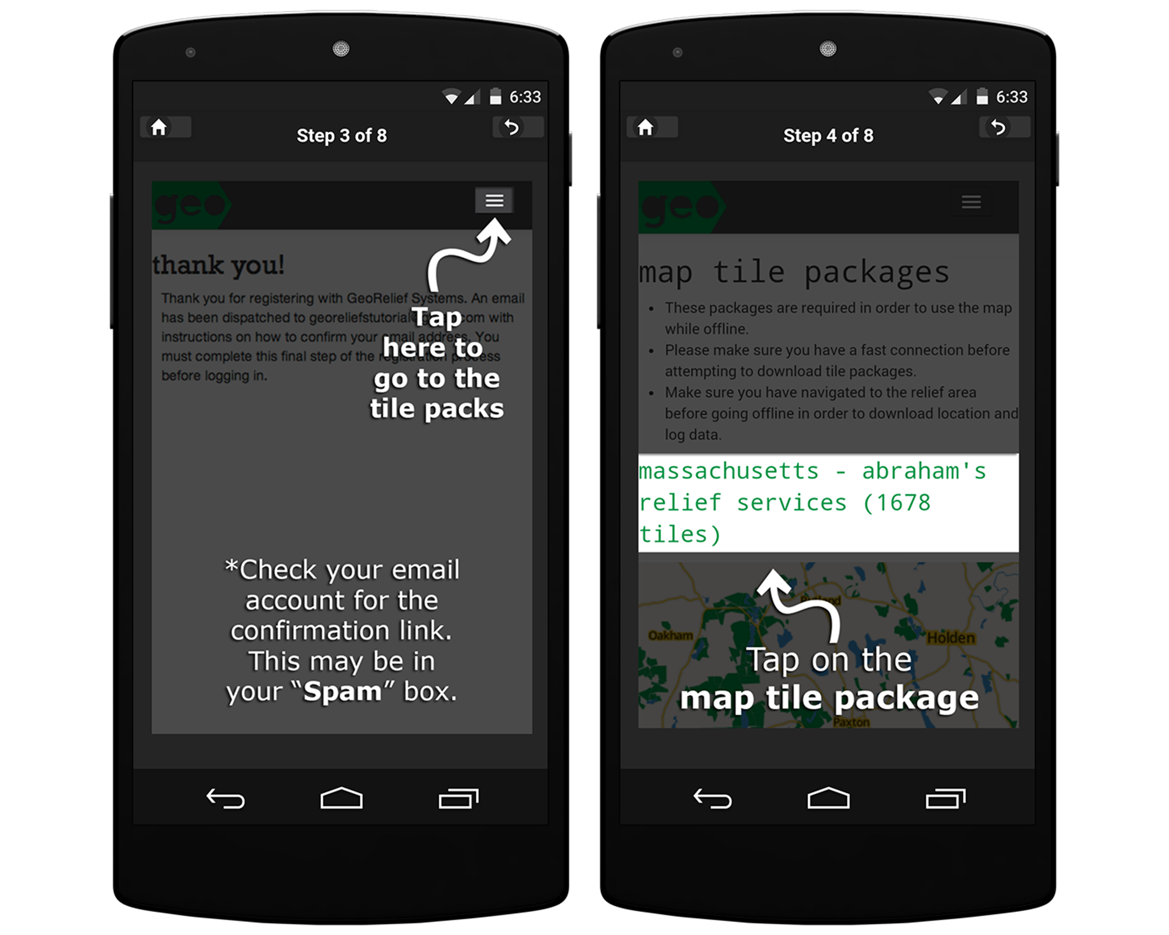 GeoReliefs Tutorial Guide: Steps 3 and 4